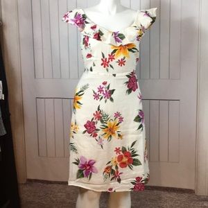 ⭐️NWT OLD NAVY CREAM FLORAL COLD SHLDR 2X PLUS